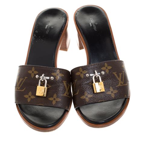 louis vuitton lock it mule sandal|louis vuitton birkenstock.